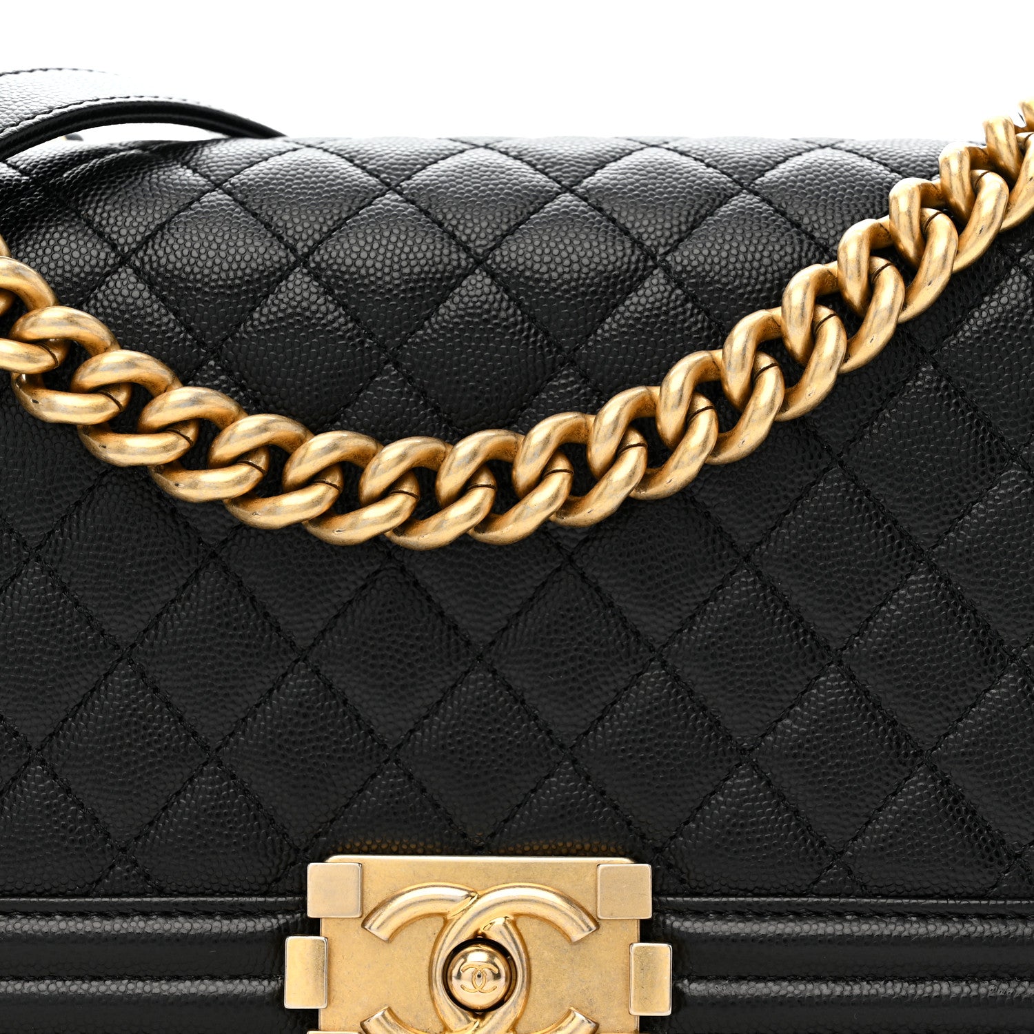 Chanel Caviar Quilted Medium Boy Flap Black 8 of 10