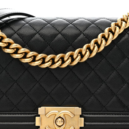 Chanel Caviar Quilted Medium Boy Flap Black 8 of 10