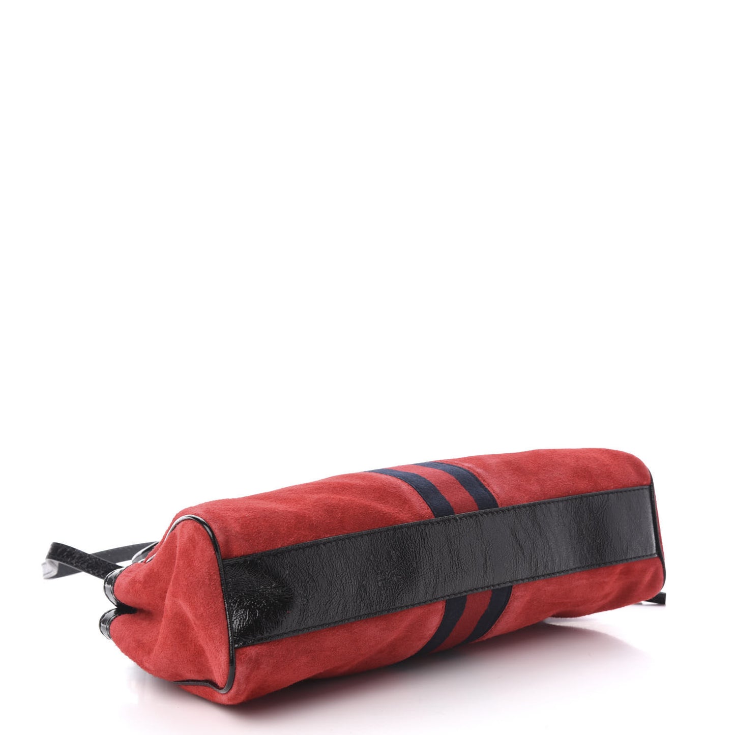Suede Patent Ophidia Medium Re(Belle) Top Handle Bag Hibiscus Red Black
