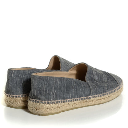 Chanel Striated Suede Espadrilles 40 Dark Grey 4 of 9