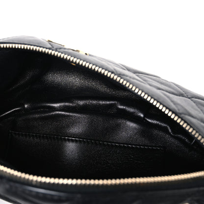 Chanel Lambskin Quilted Waist Bag Fanny Pack Black 5 of 12