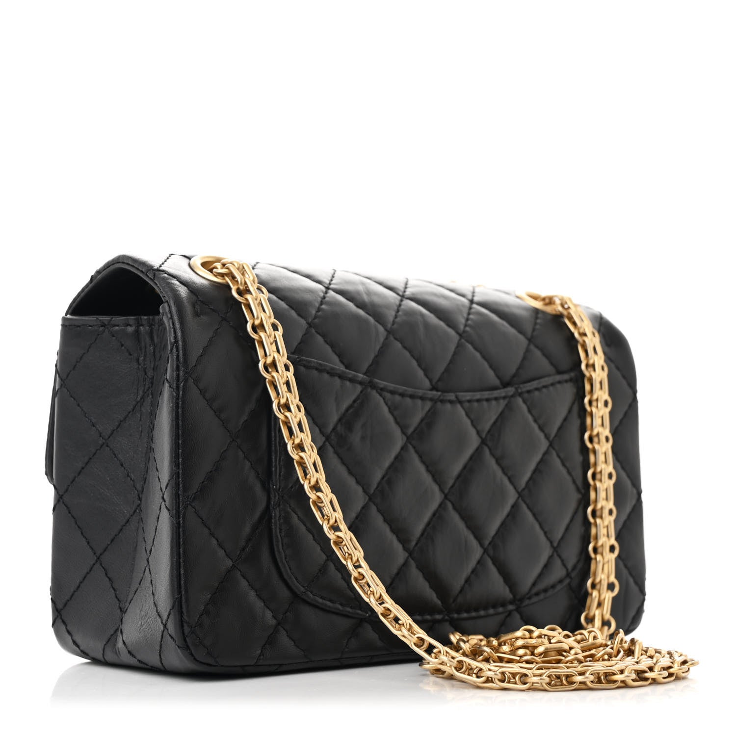Chanel Aged Calfskin Quilted 2.55 Reissue Mini Flap Black 3 of 11