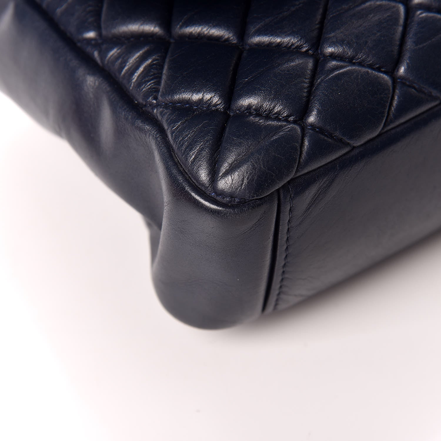Chanel Iridescent Calfskin New Bubble Large Flap Navy 11 of 13
