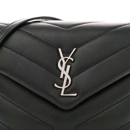Saint Laurent Calfskin Y Quilted Monogram Toy Loulou Crossbody Bag Black 8 of 10