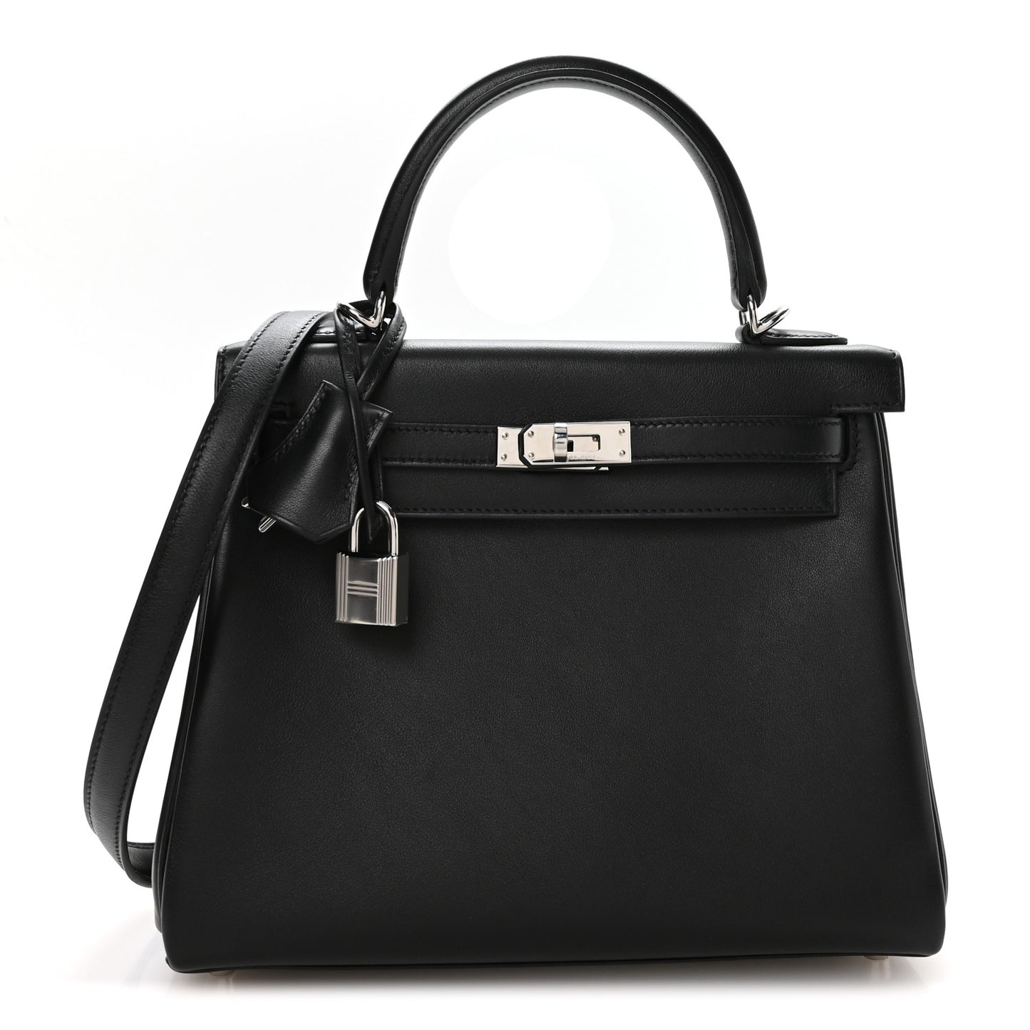 Cheri Calfskin Kelly Retourne 25 Black