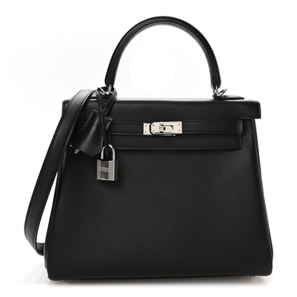 Hermes Cheri Calfskin Kelly Retourne 25 Black 1 of 11