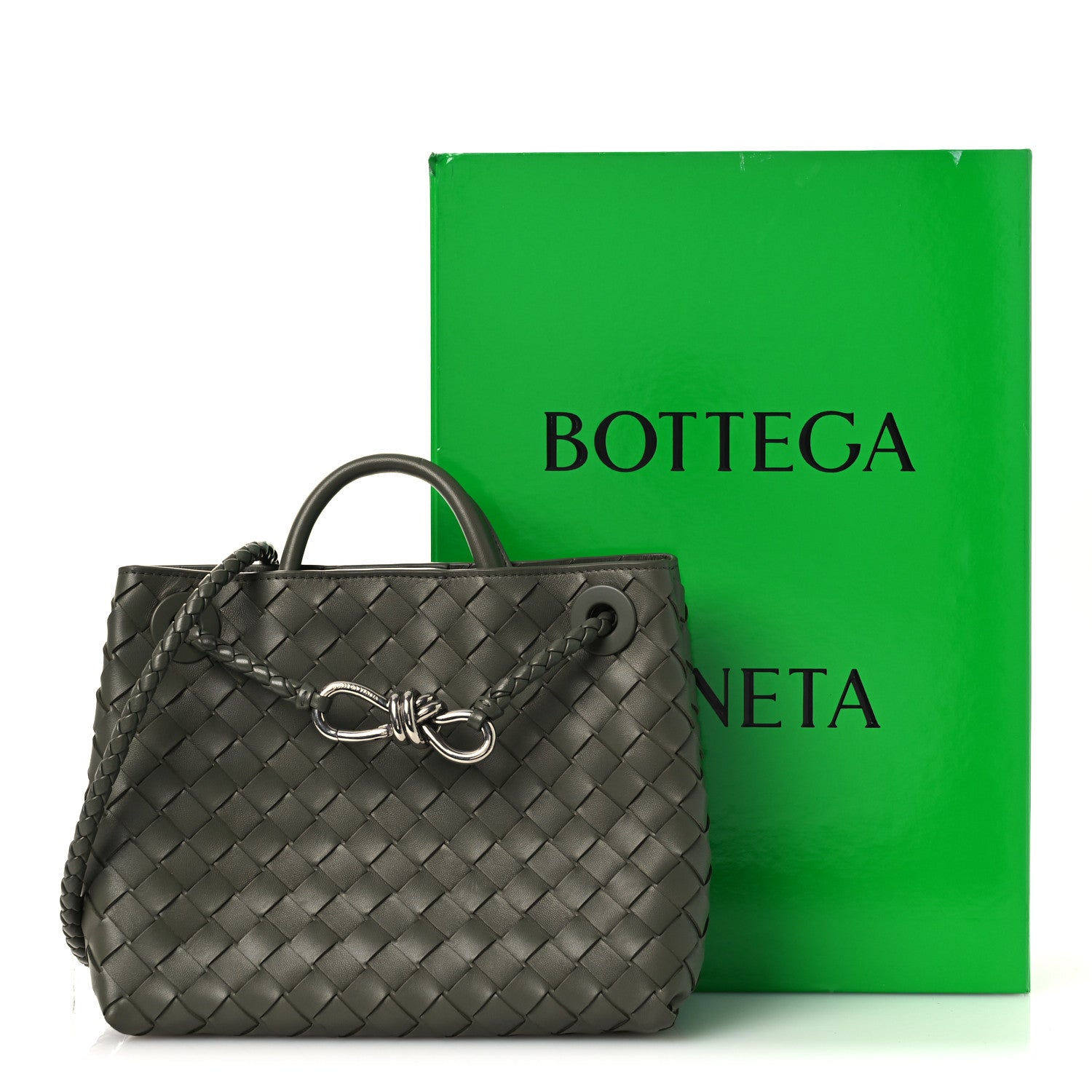 Bottega Veneta Nappa Intrecciato Small Andiamo Shoulder Bag Pickle 11 of 11
