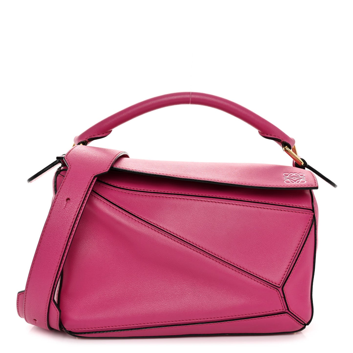 Calfskin Small Puzzle Bag Fuchsia