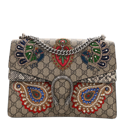 Gucci GG Supreme Monogram Embroidered Medium Dionysus Shoulder Bag Beige 2 of 23
