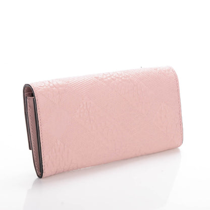 Burberry Signature Grain Calfskin Check Embossed Continental Wallet Pale Orchid 3 of 8