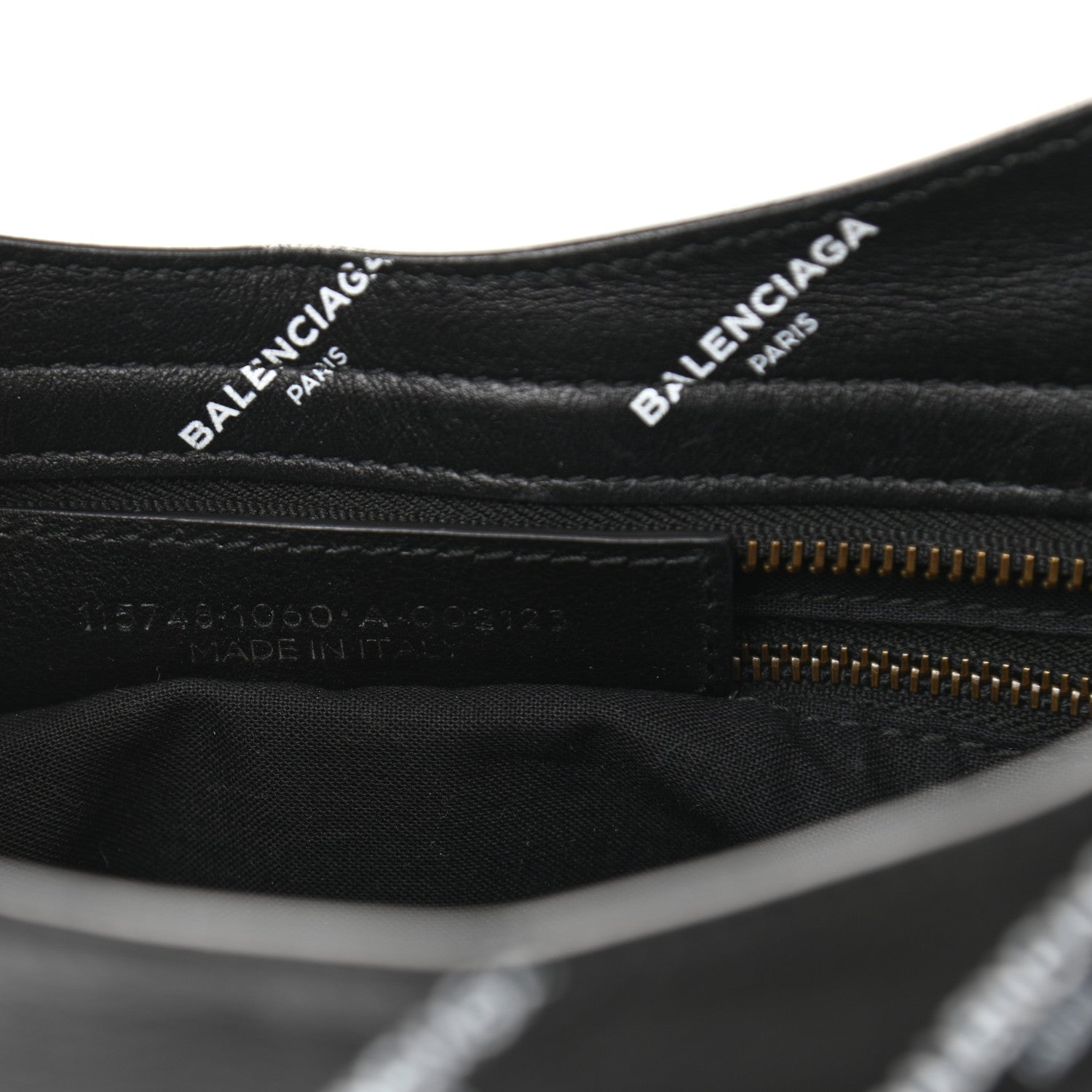 Balenciaga Veau Allover Logo Classic Hardware City Black White 8 of 13