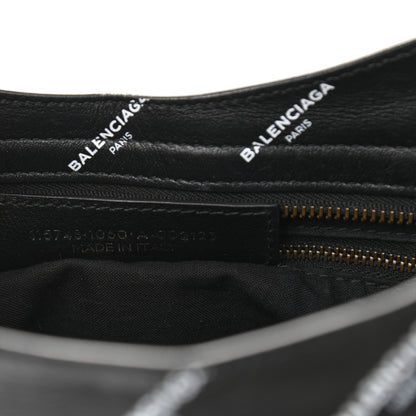 Balenciaga Veau Allover Logo Classic Hardware City Black White 8 of 13