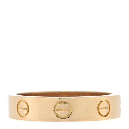 Cartier 18K Yellow Gold Diamond 4mm LOVE Wedding Band Ring 50 5.25 3 of 4