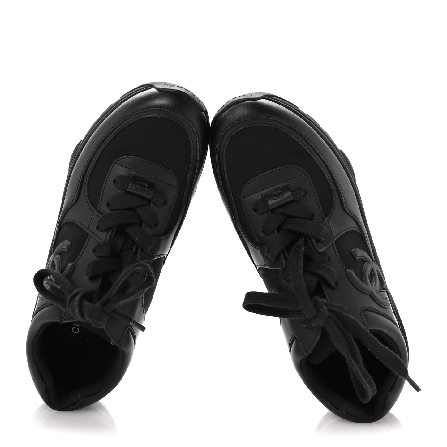 Calfskin Lambskin CC Uniform Sneakers 40 Black