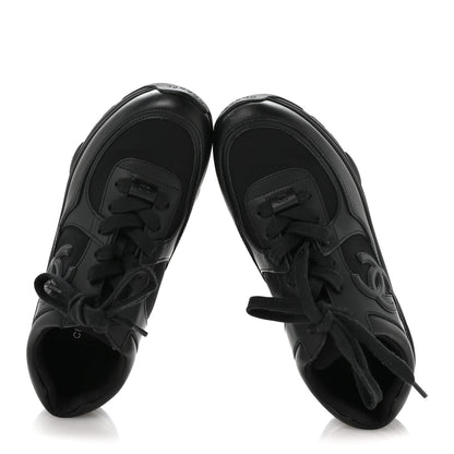 Chanel Calfskin Lambskin CC Uniform Sneakers 40 Black 2 of 8