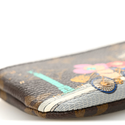 Louis Vuitton Monogram 2022 Christmas Animation Paris Key Pouch Pink 8 of 10