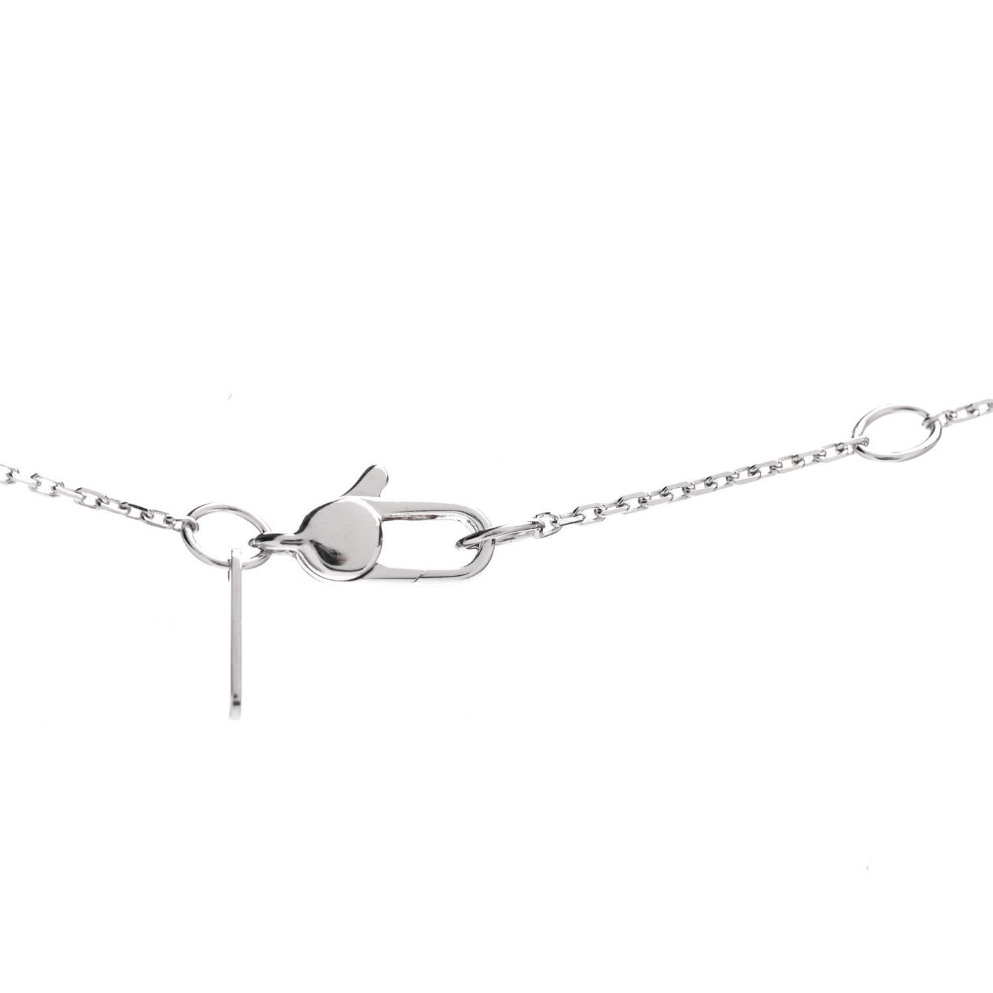 18K White Gold Diamond 10mm Icon Twirl Pendant Necklace