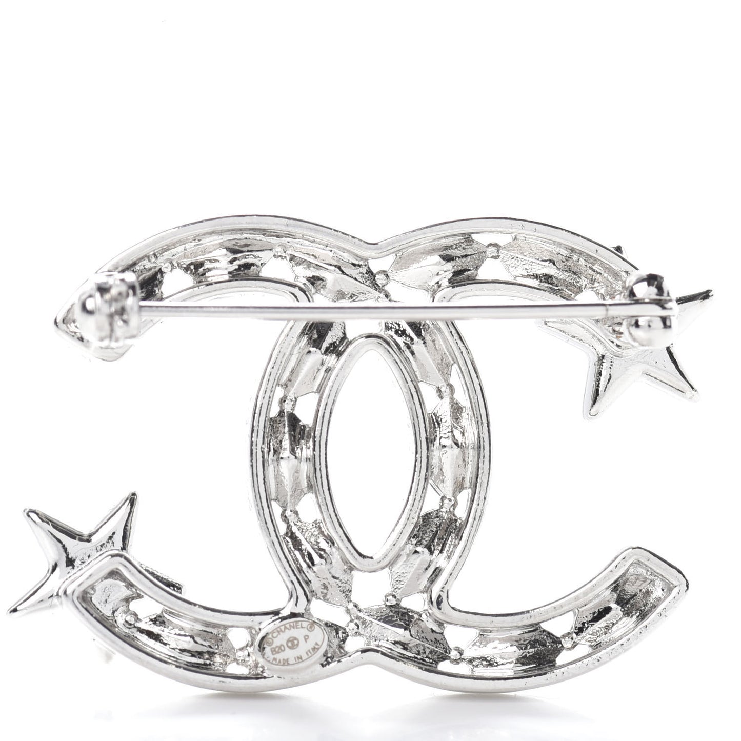 Crystal Starfall CC Brooch Silver