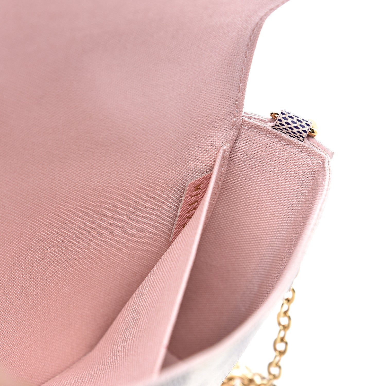 Louis Vuitton Damier Azur Calfskin Pochette Felicie Eau de Rose 9 of 12