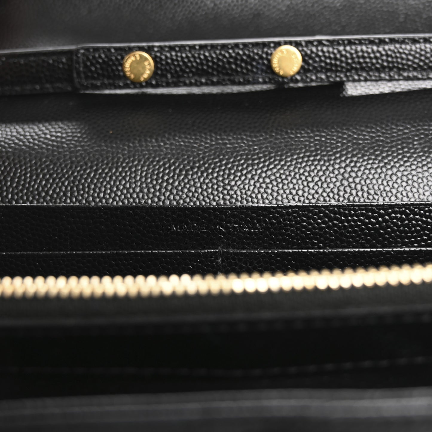 Grain De Poudre Matelasse Chevron Monogram Chain Wallet Black