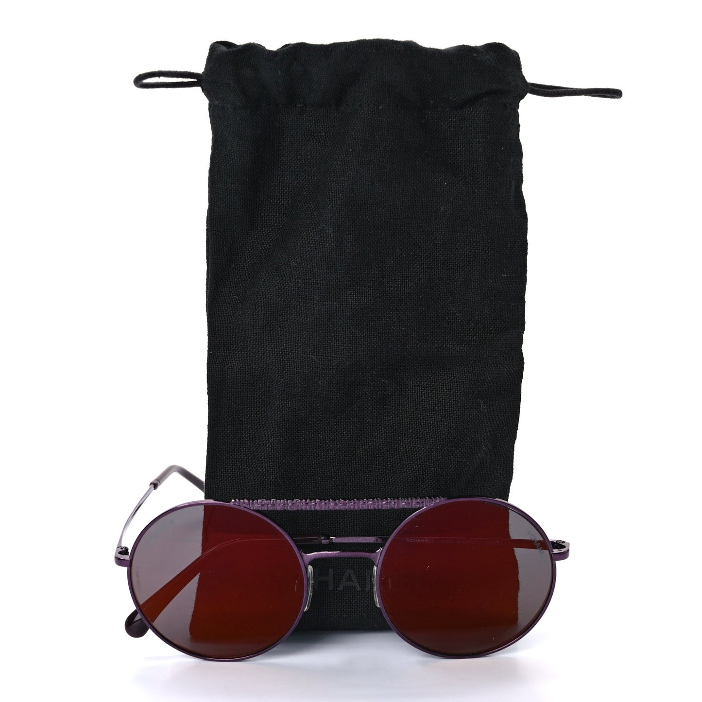 Metal Winter Round Sunglasses 4232 Bordeaux