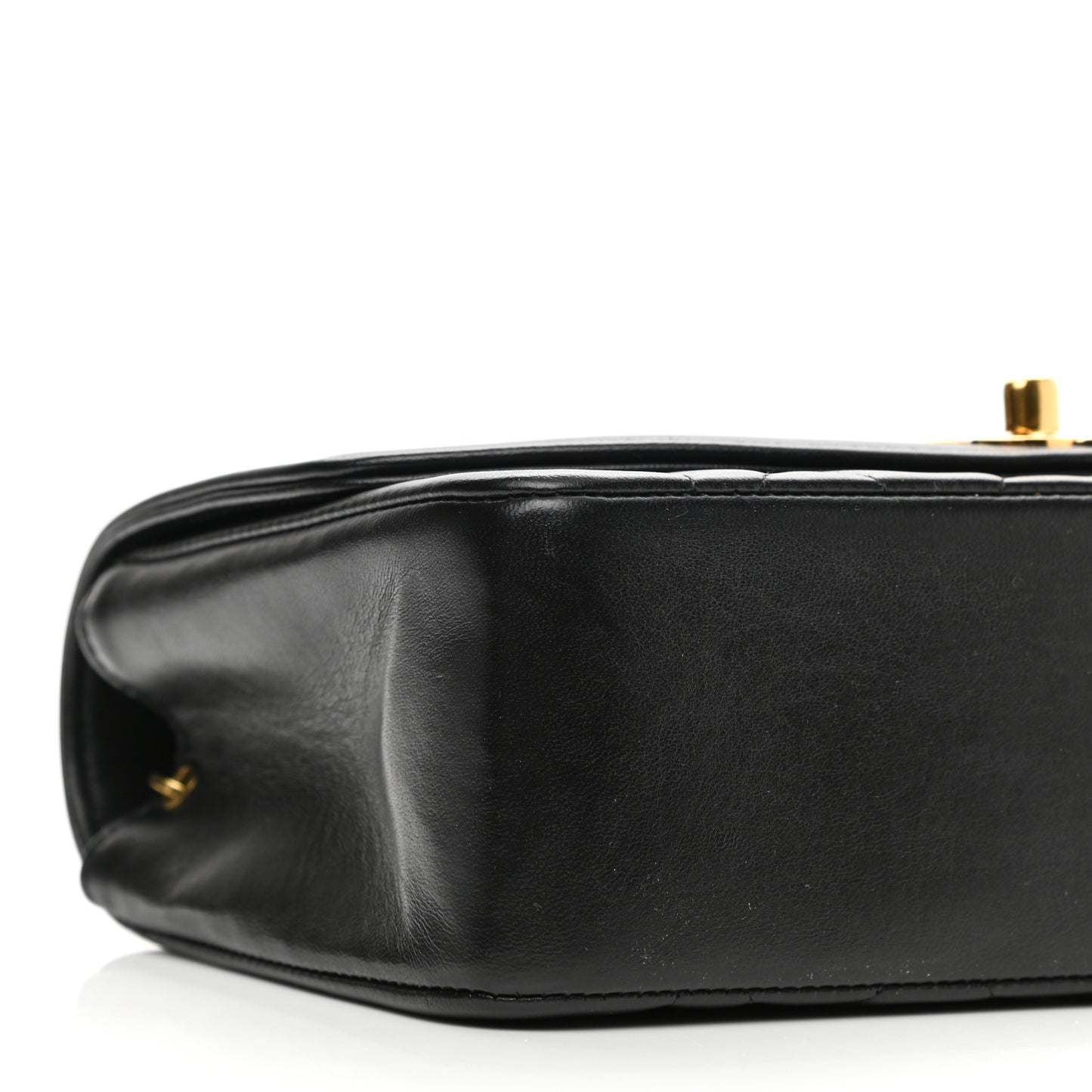 Lambskin Quilted Small Single Flap Black