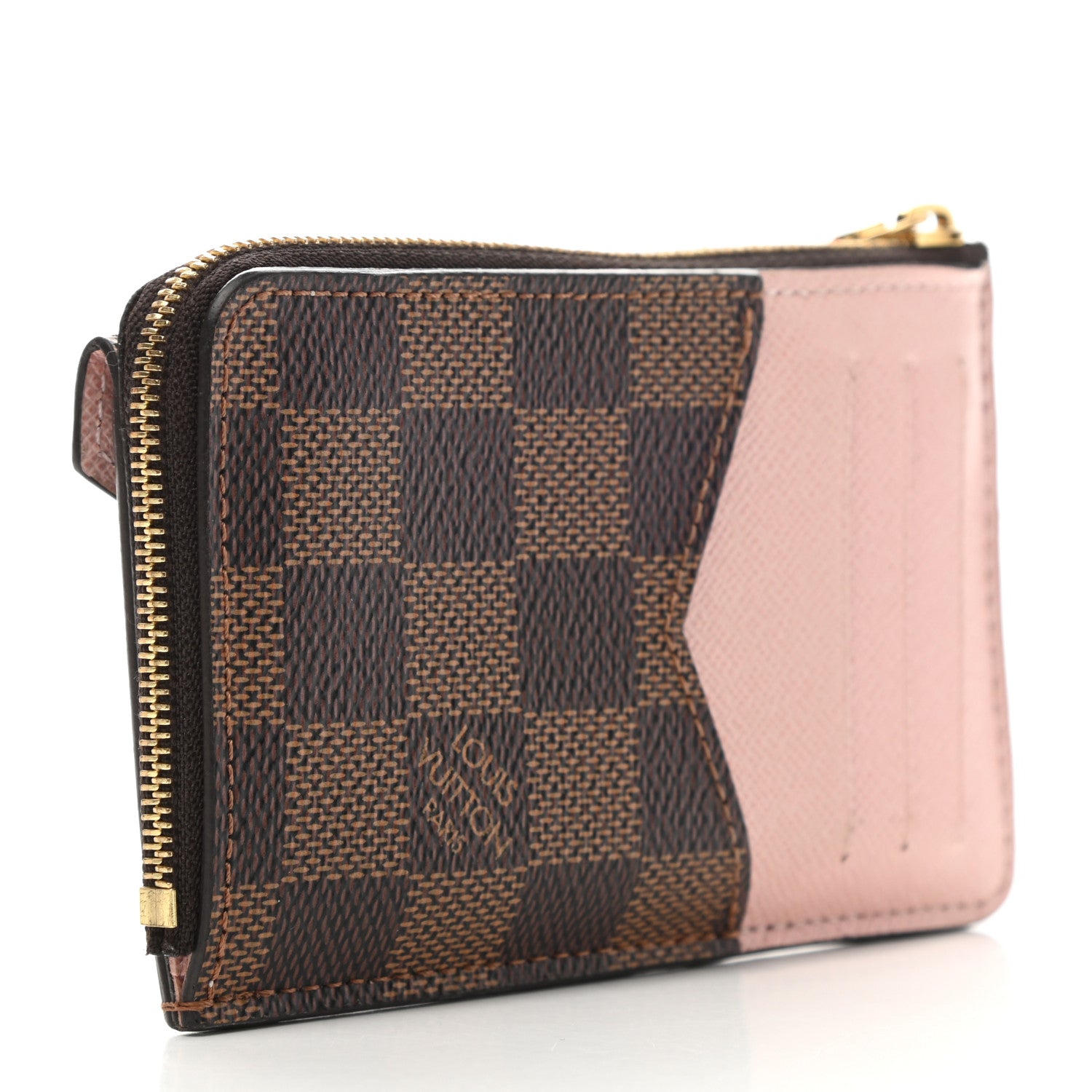 Louis Vuitton Damier Ebene Recto Verso Card Holder Rose Ballerine 3 of 8