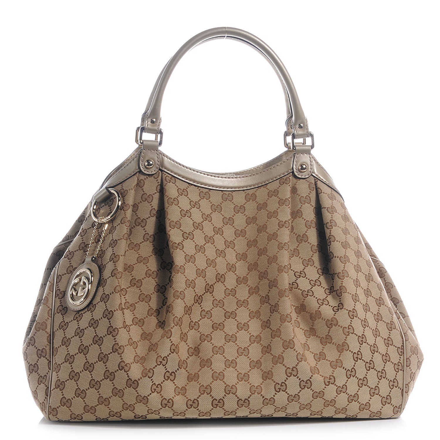 Gucci Monogram Large Sukey Tote Beige Champagne 1 of 9