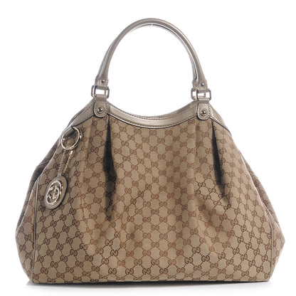 Gucci Monogram Large Sukey Tote Beige Champagne 1 of 9
