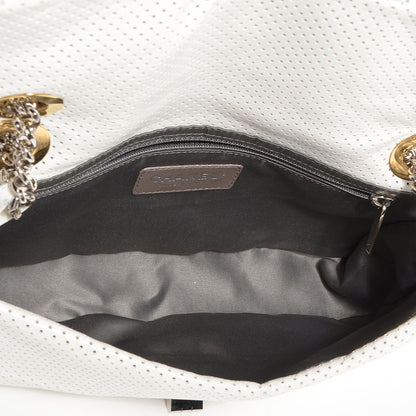Chanel Lambskin Perforated Drill Flap White 6 of 9
