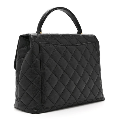 Chanel Caviar Quilted Jumbo Kelly Flap Black 3 of 10