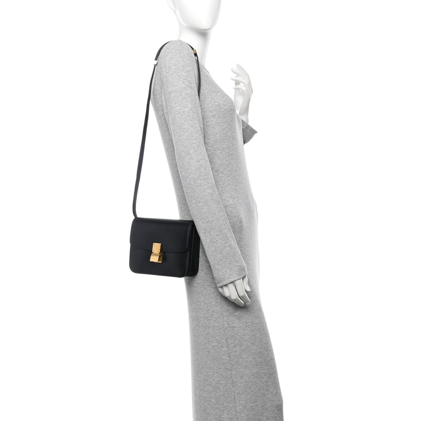 Box Calfskin Teen Classic Box Flap Bag Black