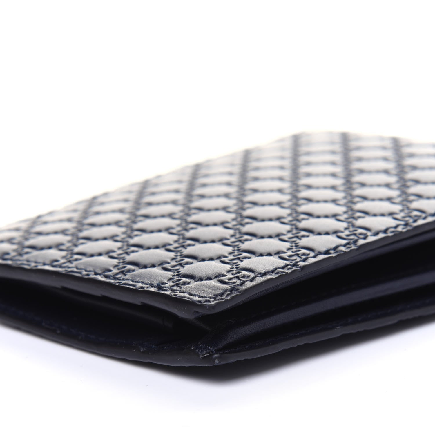 Gucci Microguccissima Bi-Fold Wallet Navy Blue 10 of 12