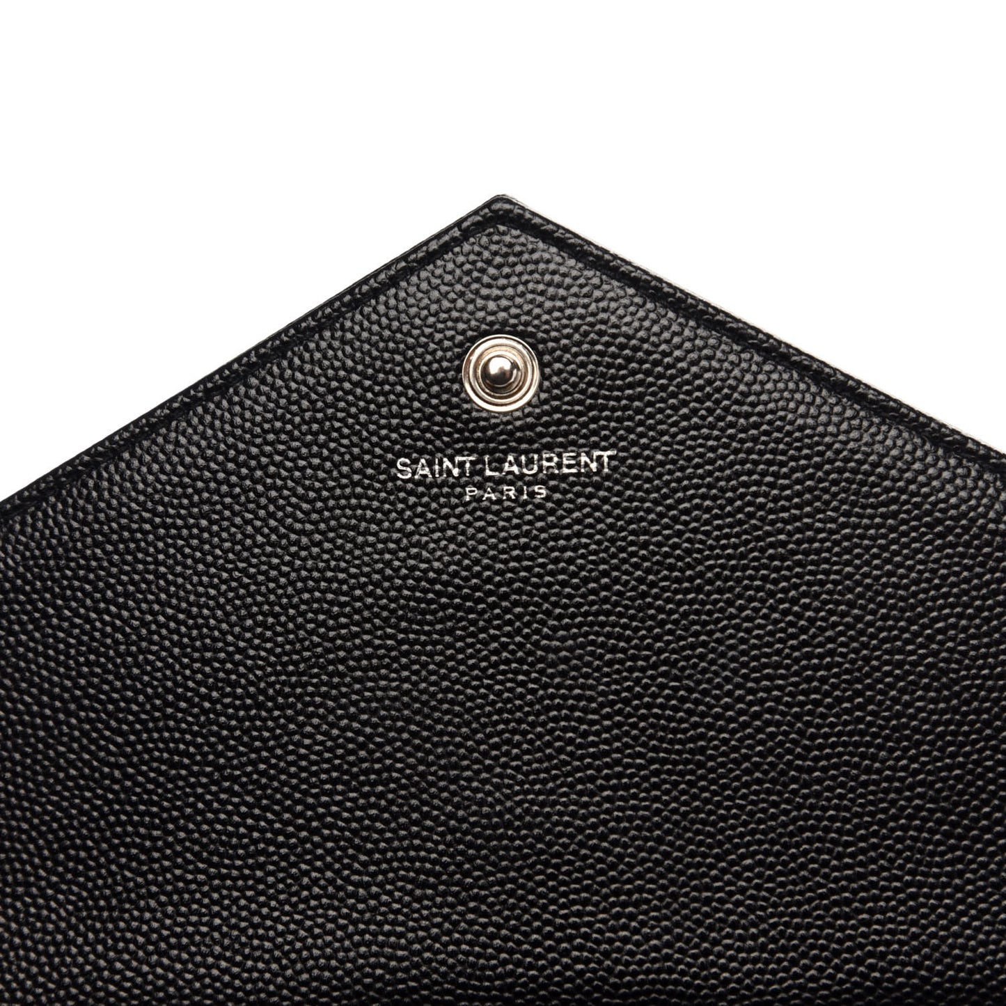 Grain De Poudre Matelasse Chevron Monogram Chain Wallet Black