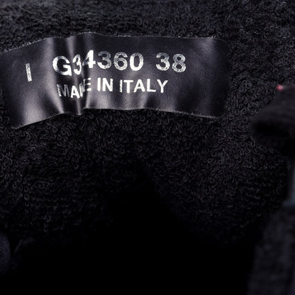 Chanel Nylon Calfskin Suede Calfskin CC Sneakers 38 Black 10 of 11
