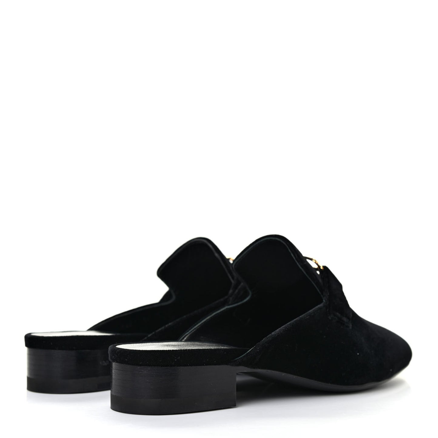 Velvet Vincennes Mules 37 Black