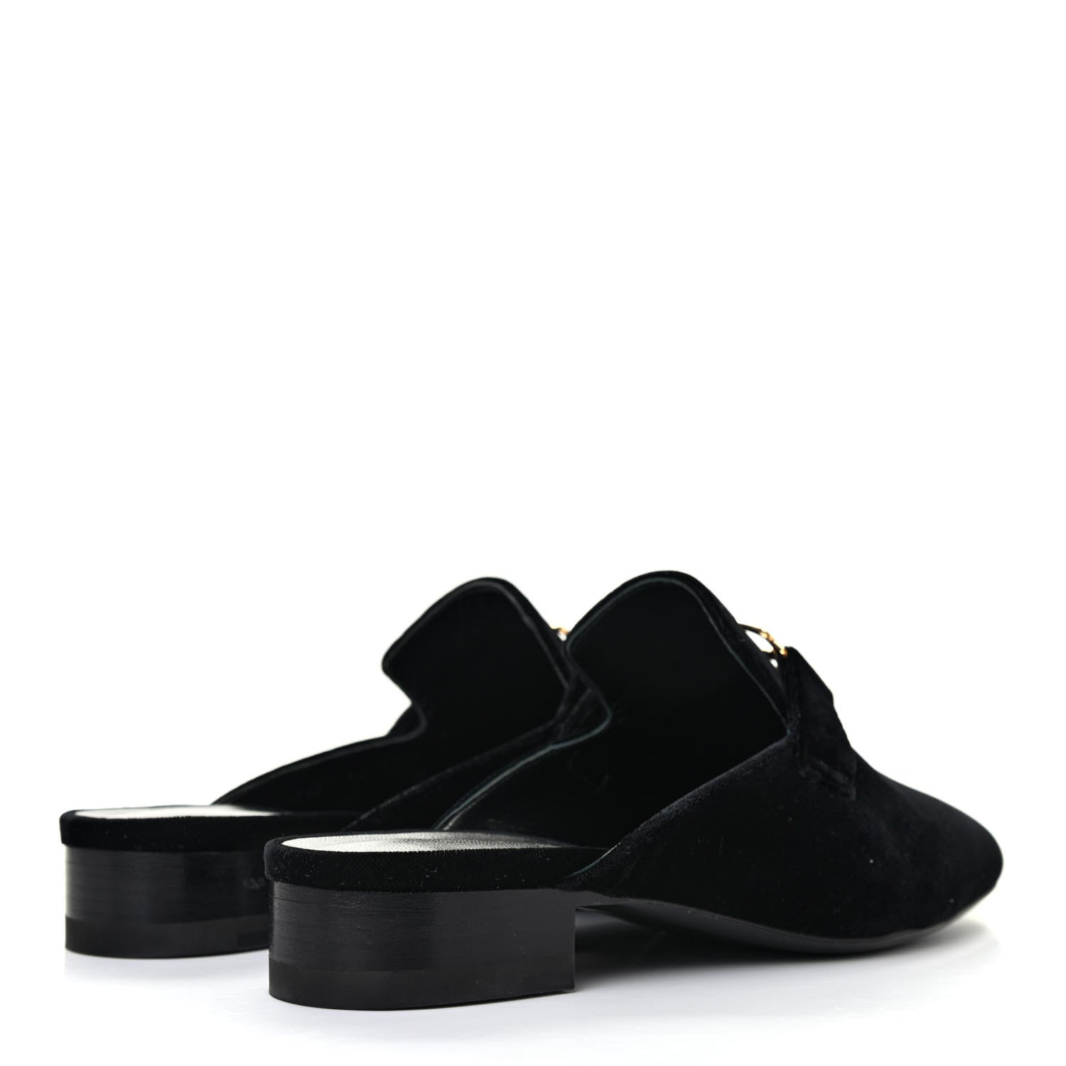 Hermes Velvet Vincennes Mules 37 Black 4 of 10