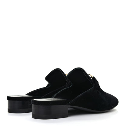 Hermes Velvet Vincennes Mules 37 Black 4 of 10