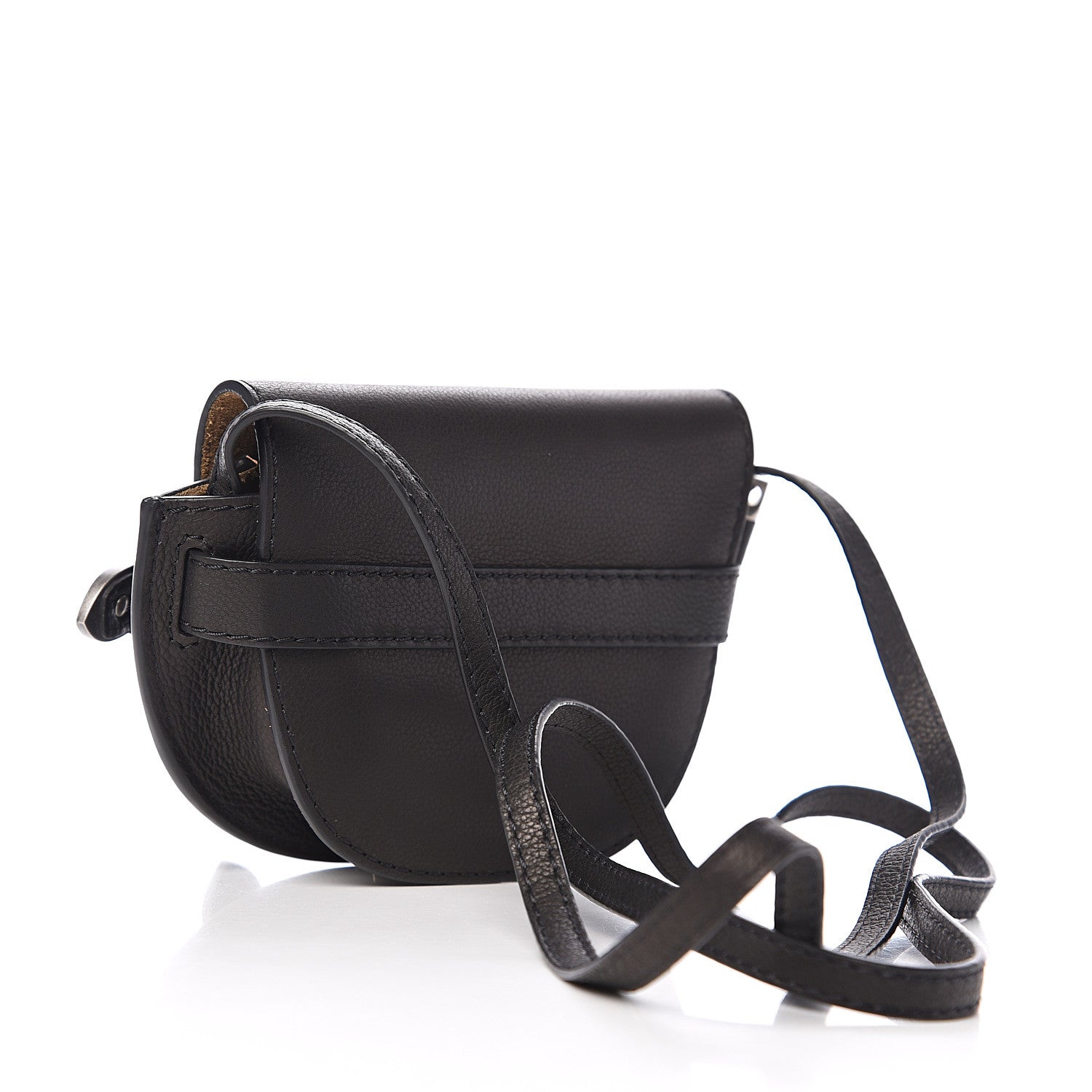Loewe Grained Calfskin Mini Gate Western Crossbody Bag Black 2 of 9