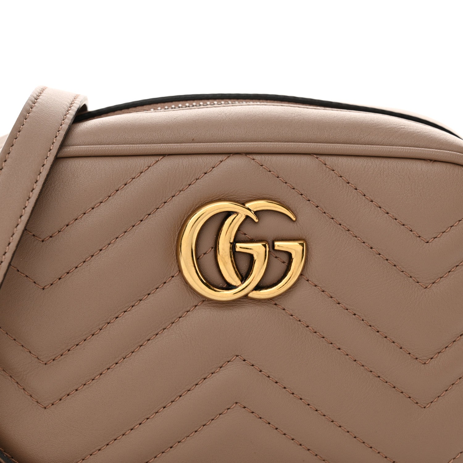 Gucci Calfskin Matelasse Mini GG Marmont Chain Shoulder Bag Porcelain Rose 8 of 12