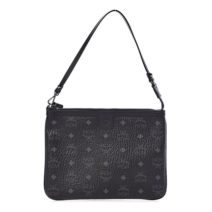 MCM Visetos Liz Shopper Tote Pouch Black 1 of 6