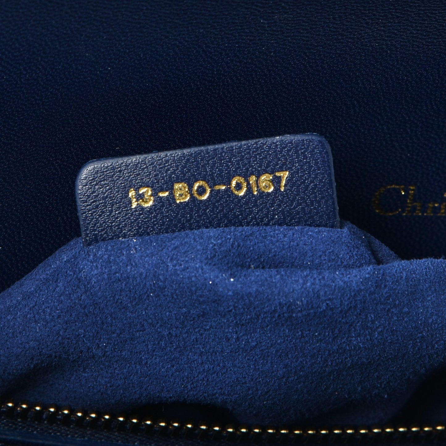 Lambskin Studded Medium Diorama Flap Bag Navy Blue