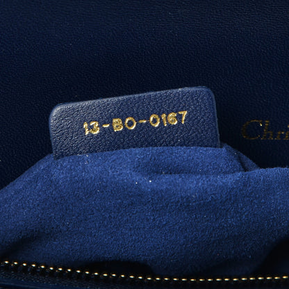 Christian Dior Lambskin Studded Medium Diorama Flap Bag Navy Blue 9 of 9