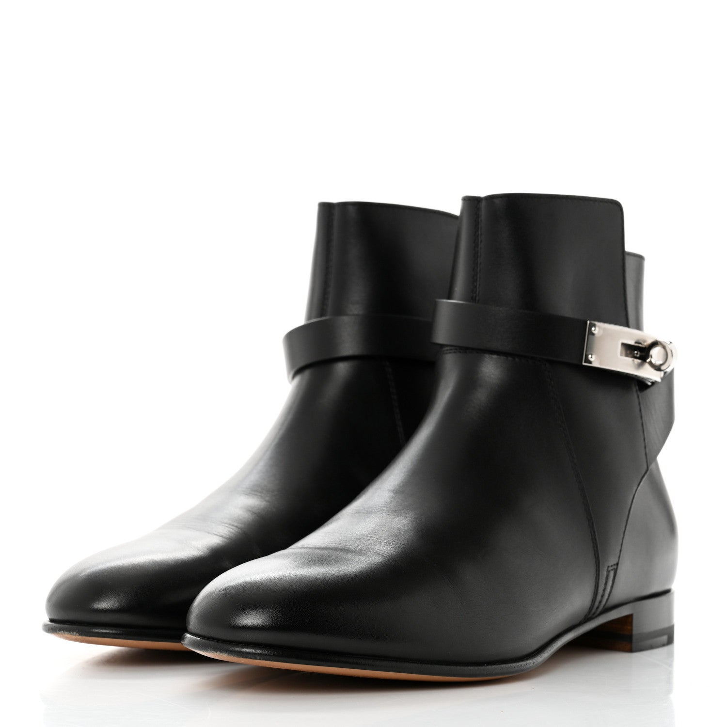 Hermes Calfskin Neo Low Boots 37 Black 3 of 9
