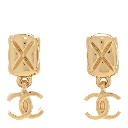 Chanel Metal CC Drop Earrings Gold 1 of 5