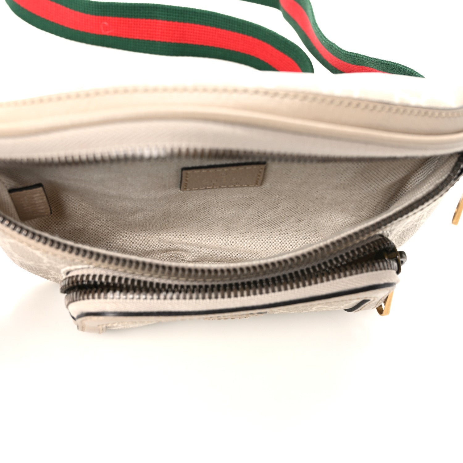 Gucci GG Supreme Monogram Textured Calfskin Web Retro Interlocking G Belt Bag Beige Mystic White Oatmeal 5 of 9