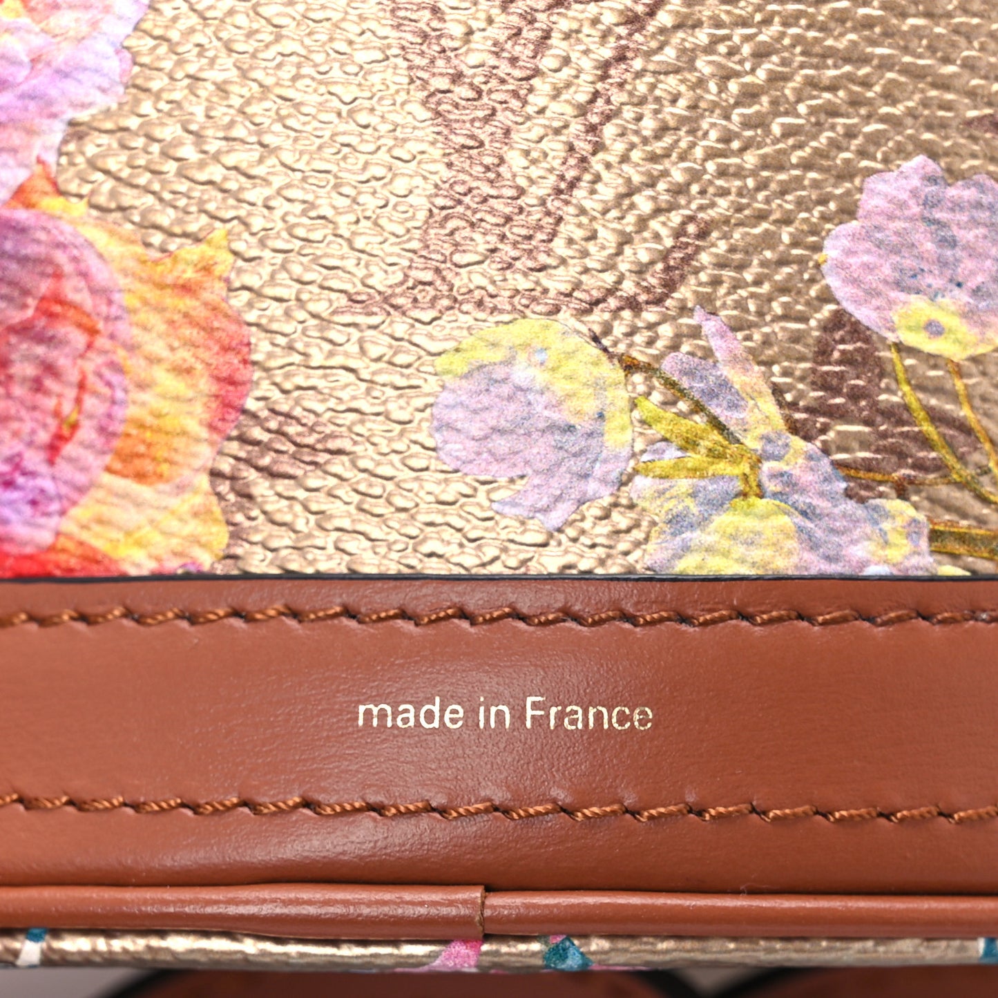 Metallic Monogram LV Garden Nano Bucket Bag Gold