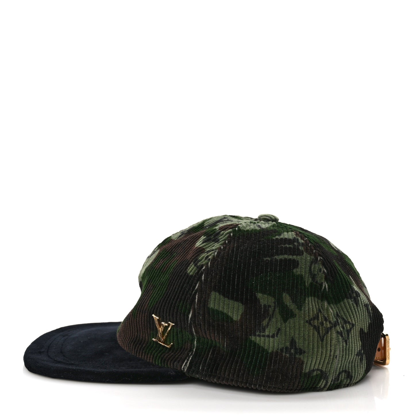 Camoflauge Velvet Monogram Cap Black