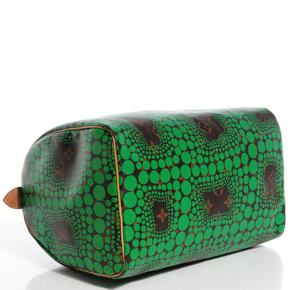 Louis Vuitton Monogram Kusama Town Speedy 30 Green 4 of 7