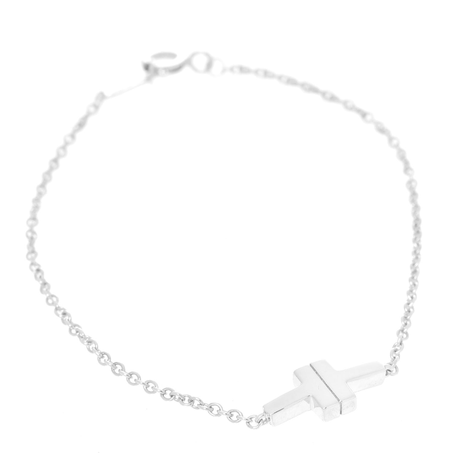 Tiffany Sterling Silver T Two Single Chain Bracelet 1 of 6